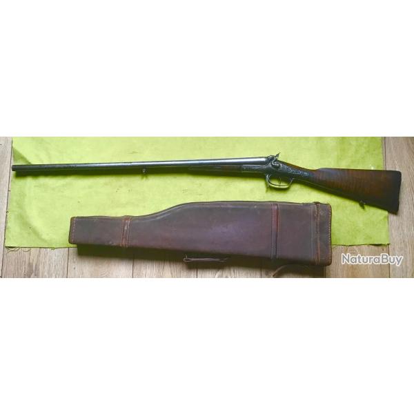 MAGNIFIQUE FUSIL  CHIENS RICHEMENT GRAVE FABRICATION RONCHARD & CIZERON ARTISAN STPHANOIS  CAL 16