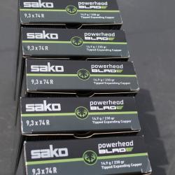100 étuis 9.3x74R SAKO ,tirés une fois ,jamais rechargés