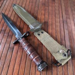 POIGNARD DE COMBAT BAÏONNETTE U.S M4 KIFF JAPAN FOURREAU US.M8 Al TWB SUPERBE ÉTAT