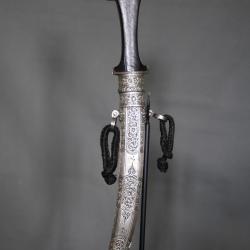 Dague Marocaine dite koumya, argent massif et ébème - Maroc, vers 1930-40