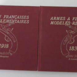 2 LIVRES DE BOUDRIOT SUR LES ARMES REGLEMENTAIRES FRANCAISES