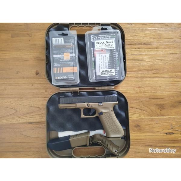 Pistolet GLOCK 17 Gen5 FR Coyote "Arme Francaise" cal.9x19