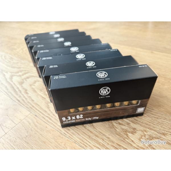 RWS 9.3x62 Evolution Hunting 18.8 gr 291 grains