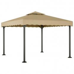 Chapiteau Taupe 3x3 m Aluminium et acier