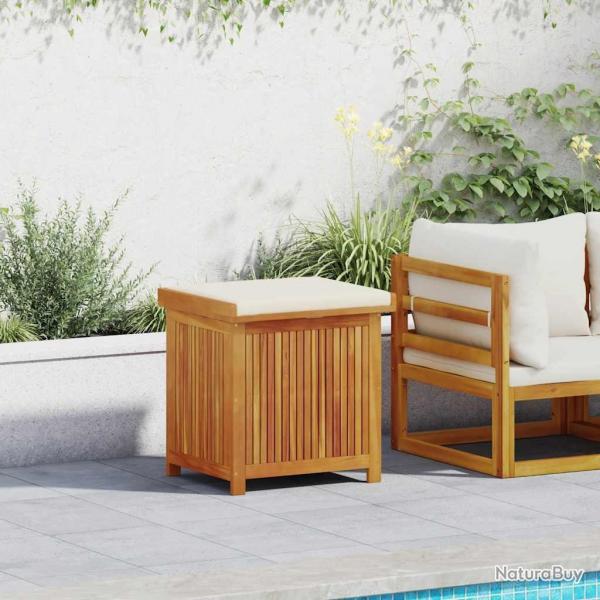 Bote  coussins d'extrieur 60x50x61 cm bois massif d'acacia