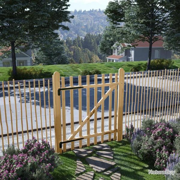 Portillon simple de clture Bois de noisetier 100x120 cm
