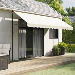 Tissu de remplacement de cantonnière d'auvent rayure crème 4 m