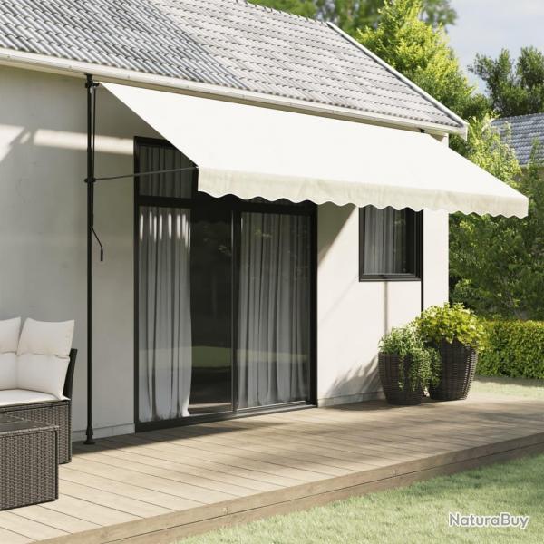 Tissu de remplacement de cantonnire d'auvent rayure crme 4 m