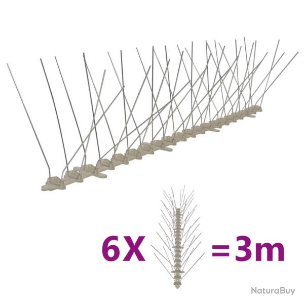Ensemble de 6 pointes  4 ranges contre oiseaux Plastique 3 m