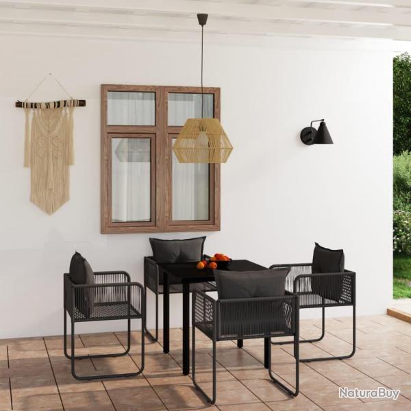 Ensemble  manger de jardin 5 pcs Noir