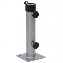 Base de parasol pour mât Ø38/48 mm argenté acier