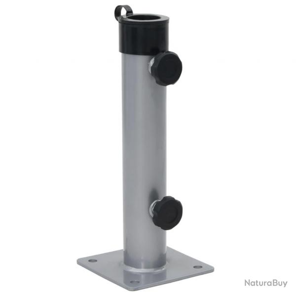 Base de parasol pour mt 38/48 mm argent acier