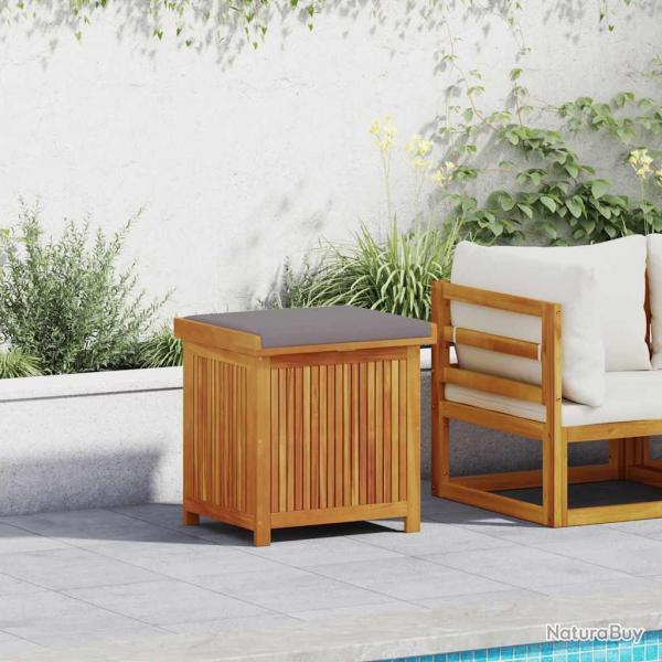 Bote  coussins d'extrieur 60x50x61 cm bois massif d'acacia