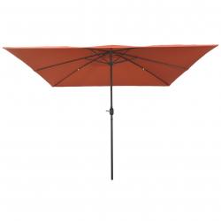 Parasol de jardin carré295x245 cm Terracotta
