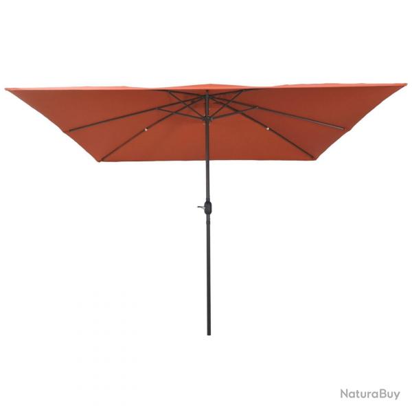Parasol de jardin carr295x245 cm Terracotta