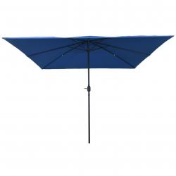 parasol de jardin carré295x245 cm bleu azur