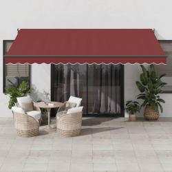 Auvent rétractable automatique bordeaux 450x300 cm