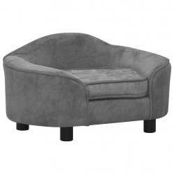 Canapé pour chien Gris 67x47x36 cm Peluche