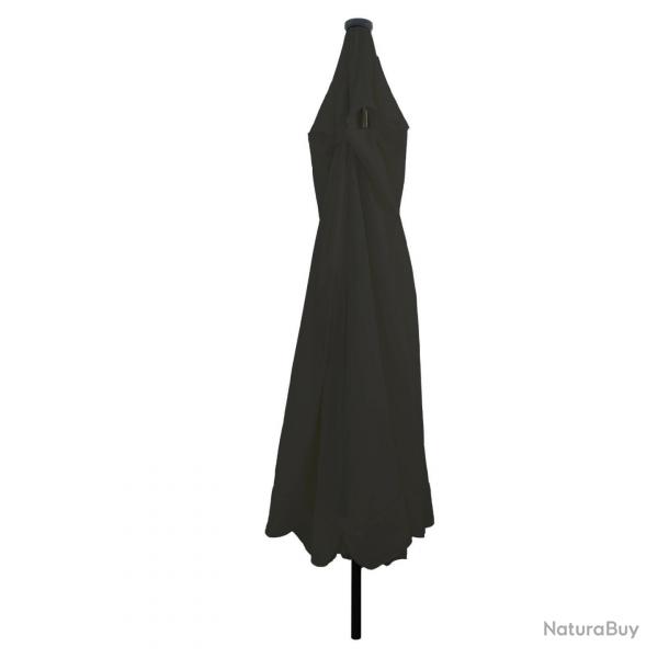 Parasol de jardinavec des lumires LED 395x245 cm Noir