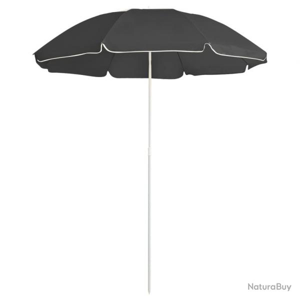 Parasol de jardin avec mt en acier anthracite 180 cm