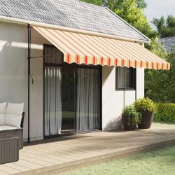 Tissu de remplacement de cantonnière d'auvent jaune orange 4 m