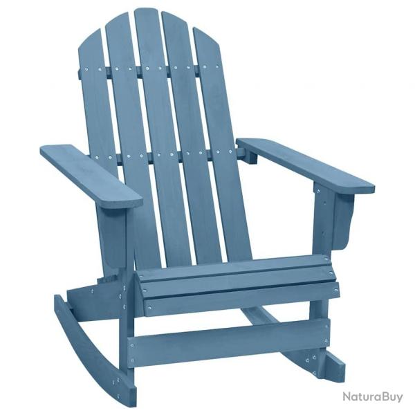 Chaise  bascule de jardin Adirondack bois de sapin massif bleu
