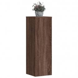 Supports pour plantes 2 pcs chêne marron bois d'ingénierie