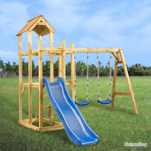 Aire de jeux d'extrieur 285x305x226,5 cm bois de pin imprgn