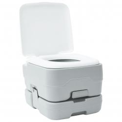 Toilette de camping portablegrise 10L réservoir d'eau douce et 10L réservoir à déchets