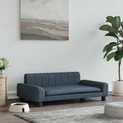 Lit pour chien gris foncé 90x53x30 cm tissu