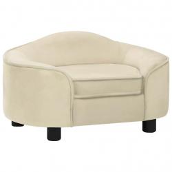 Canapé pour chien Crème 67x47x36 cm Peluche