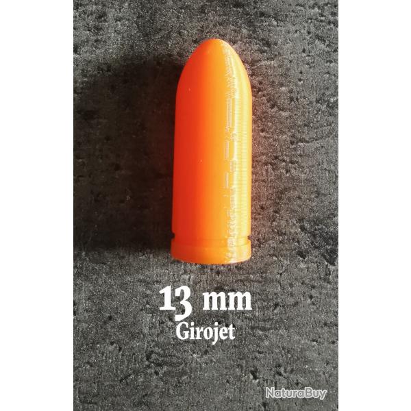 Douille Amortisseur, fausse Cartouche 13mm Gyrojet et autres, lot de 5