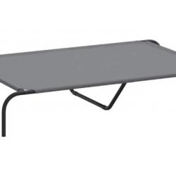 Lit surélevé gris pour chien 130x80x20 cm - Tissu Oxford et acier robuste, confortable et pratique