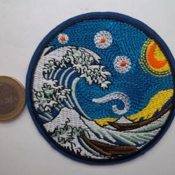 écusson collection patch vague océan insigne tissu
