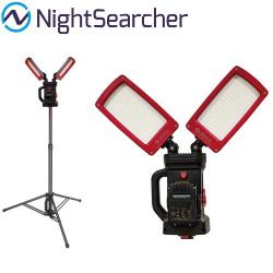 Lampe de travail NightSearcher TwinStar Connect rechargeable - 12000 Lumens - Double tête orientable