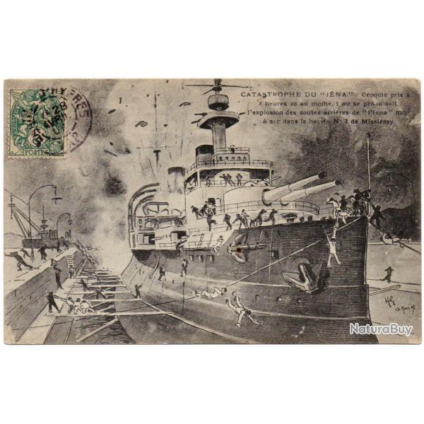 CPA - Marine Militaire - Catastrophe du " IENA "- Croquis pris  2 heures  N3099