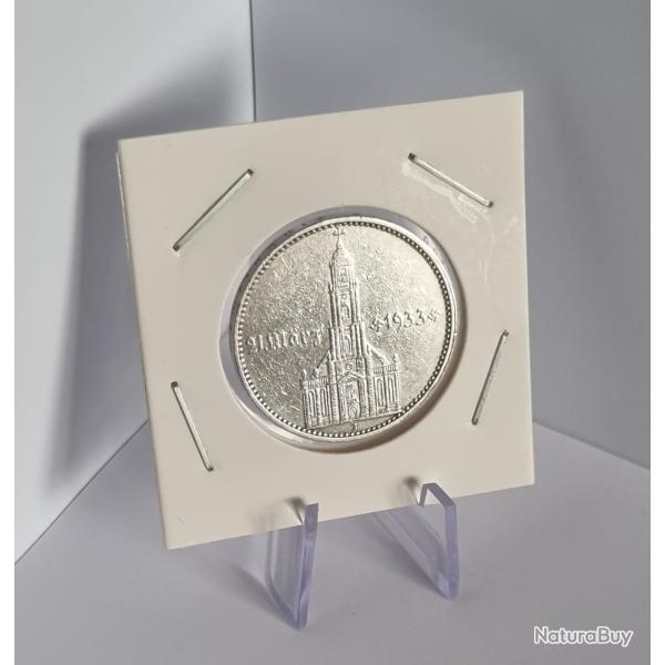 Trs Rare 5 Reichsmark Argent 1934 J ,Commmorative Avec Date, Hambourg , IIIme Reich ,WW2,WWII .2