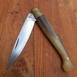 Trés Grand et magnifique Couteau SARDE PATTADA 26 cm Manche en Corne