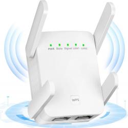 AMPLIFICATEUR WIFI 1200Mbps AC1200 2.4G/5GHz Signal réseau LONGUE PORTEE NEUF