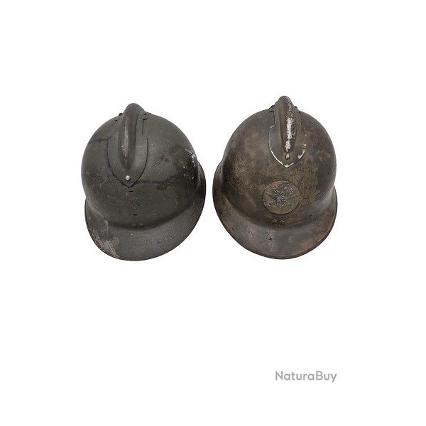 LOTS 2 CASQUES ADRIAN MDL 26