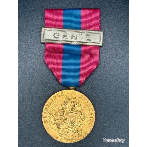 (21.003) Mdaille de la Dfense Nationale - Echelon Bronze - Agrafe Gnie