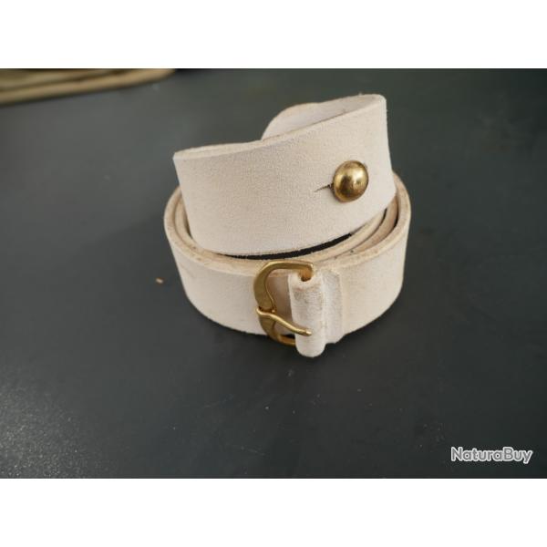Bretelle en Buffle blanc pour fusil GRAS et LEBEL