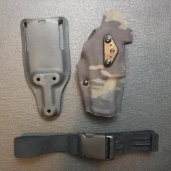 Holster Rapide Rigide Type Safariland Glock 17 19 Multicam Black + Port Bas + Sangle de cuisse