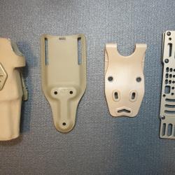 Holster Type Safariland Glock 17 19 + Attaches QD + Divers platines Haut Bas type True North Coyote
