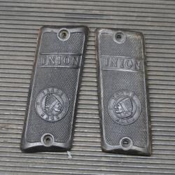 Paire de plaquettes de crosse pour pistolet UNION Ref 75/2025
