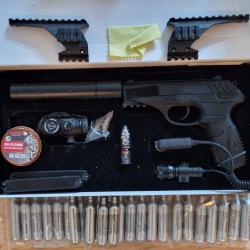 Pistolet à air comprimé 4.5mm semi-automatique PT-25 Tactical Blow Back Gamo