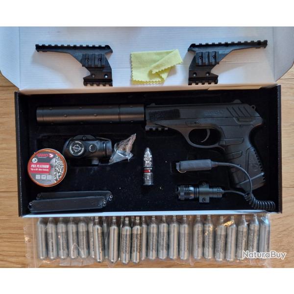 Pistolet  air comprim 4.5mm semi-automatique PT-25 Tactical Blow Back Gamo