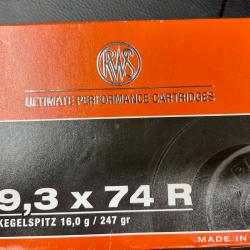 RWS 9.3x74 r KS 16gr