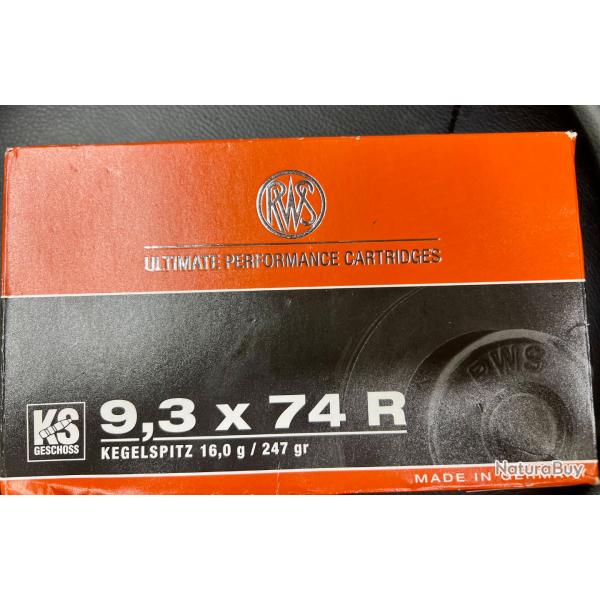 RWS 9.3x74 r KS 16gr