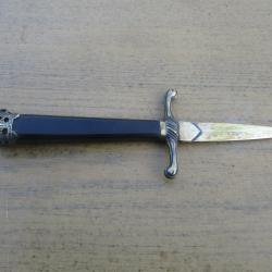 ancienne dague coupe papier en argent vermeil